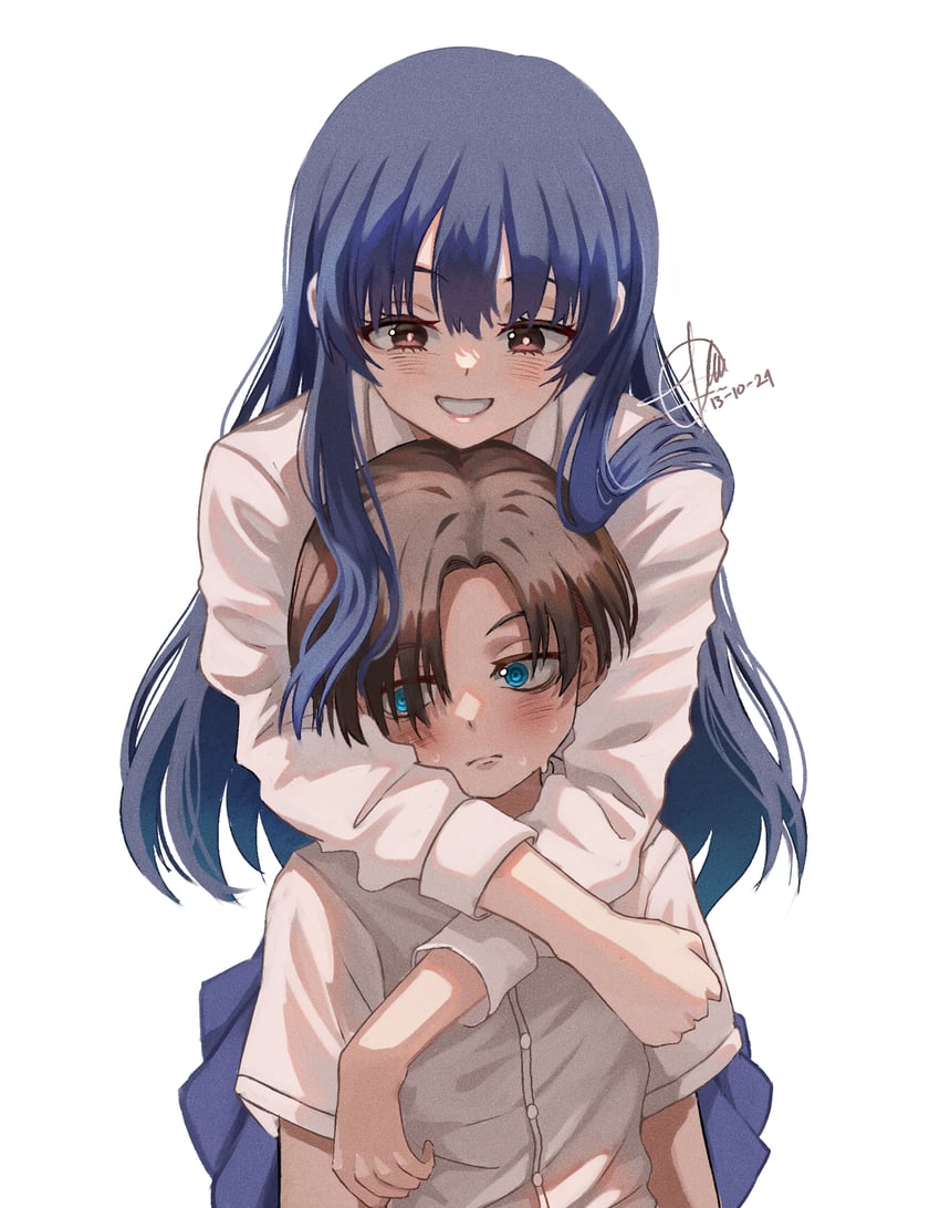 yamada anna and ichikawa kyoutarou (boku no kokoro no yabai yatsu) drawn by ayumu_ad