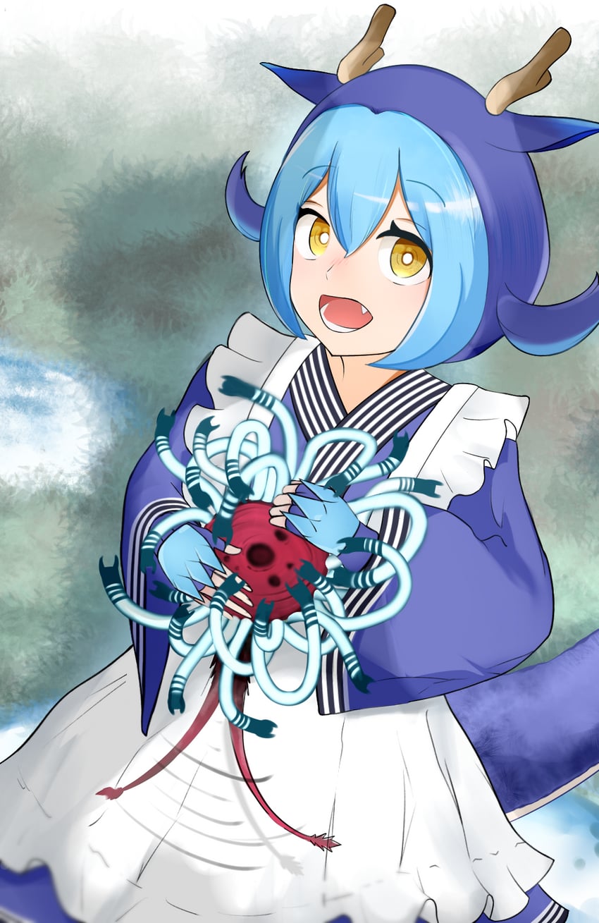 laundry dragonmaid and paleozoic dinomischus (yu-gi-oh!) drawn by s_i_tsf2