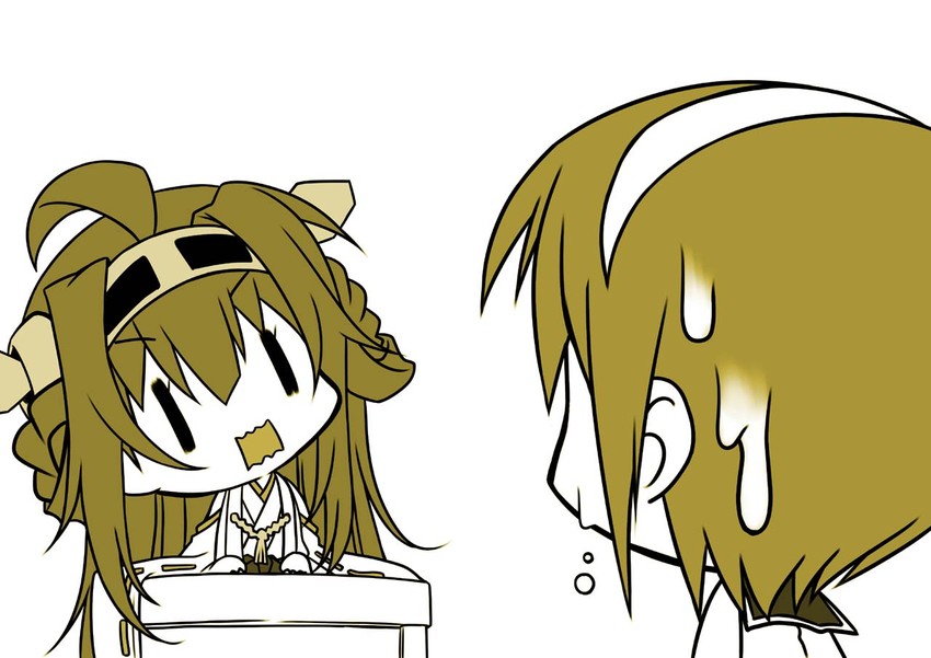 kongou and natori (kantai collection) drawn by senomoto_hisashi