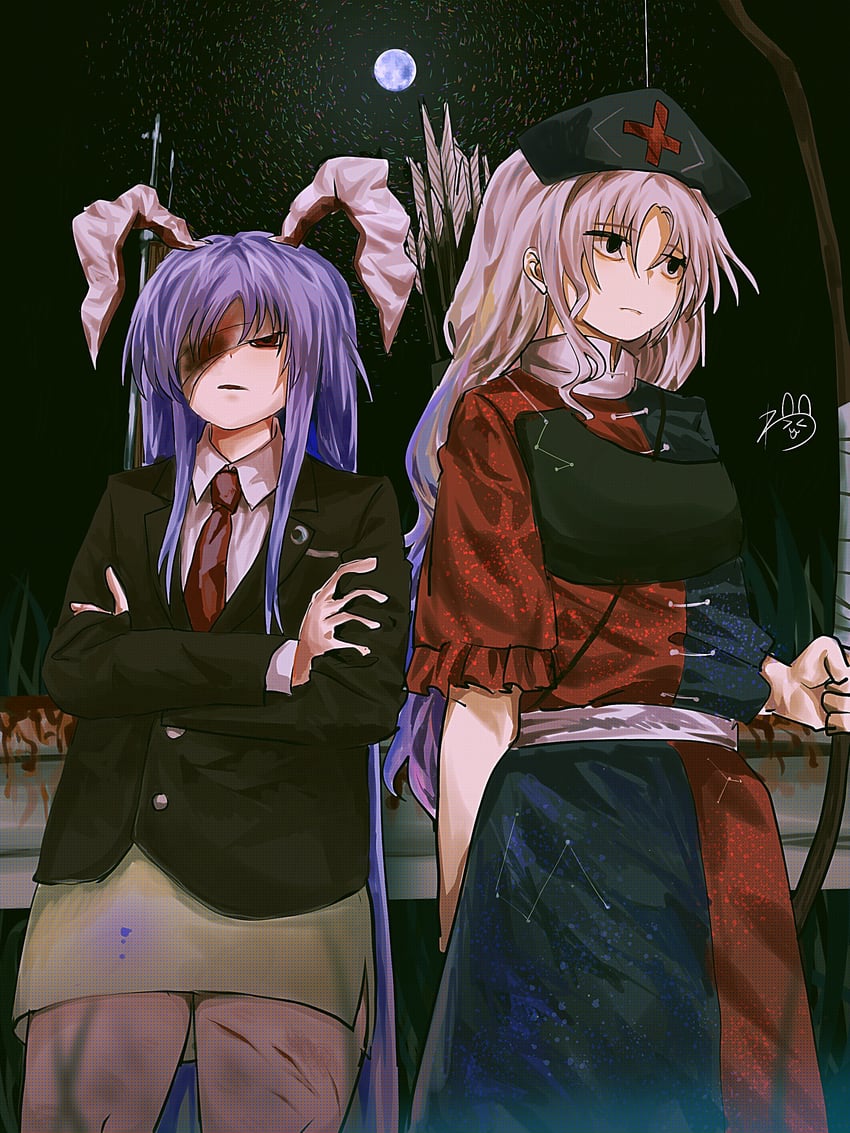 reisen udongein inaba and yagokoro eirin (touhou) drawn by yukine_0930