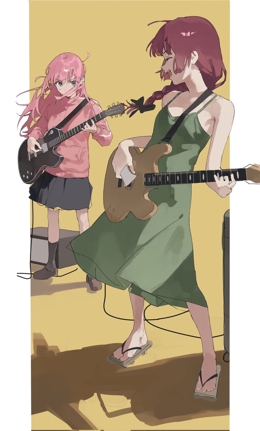 gotoh hitori and hiroi kikuri (bocchi the rock!) drawn by ericx_gasi
