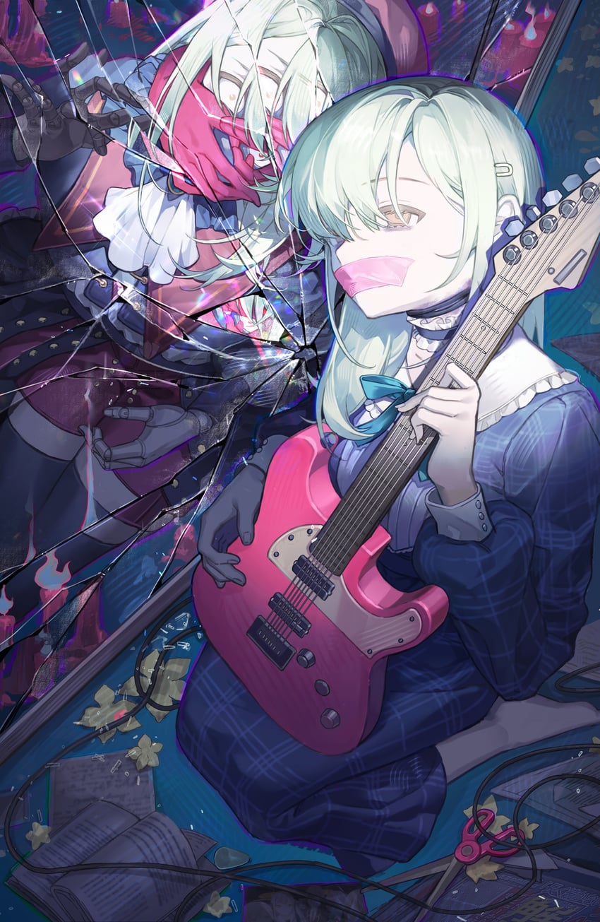 wakaba mutsumi and mortis (bang dream! and 1 more) drawn by ajiu_(ajiuyaa)