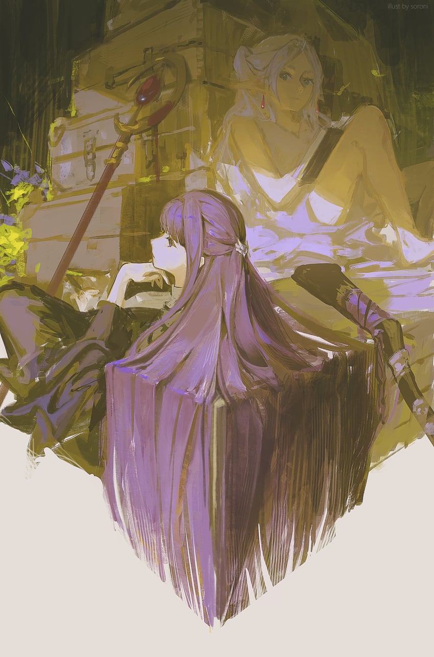 frieren and fern (sousou no frieren) drawn by sorrowny