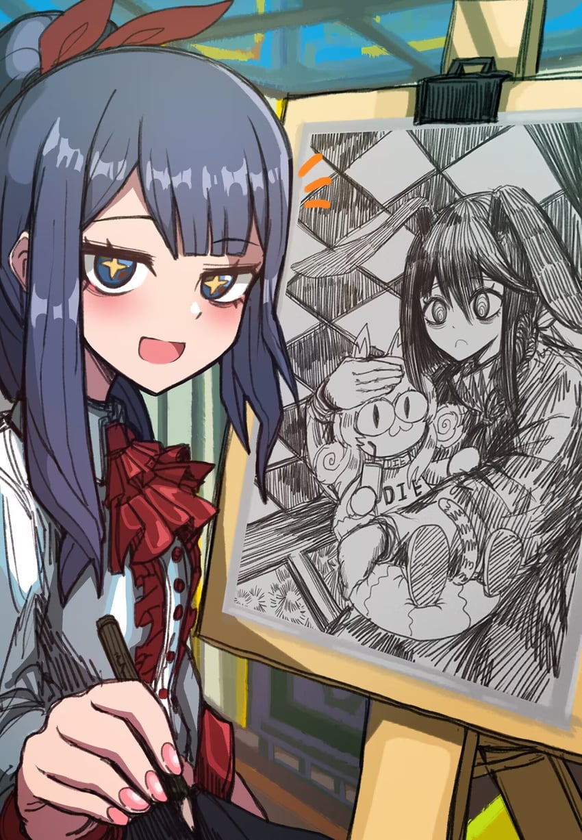 mabel, node, and cheshire cat (tsukihime and 3 more) drawn by koshou_shou_mitsu