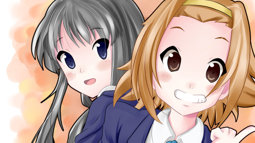 akiyama mio and tainaka ritsu (k-on!) drawn by minazuki0831
