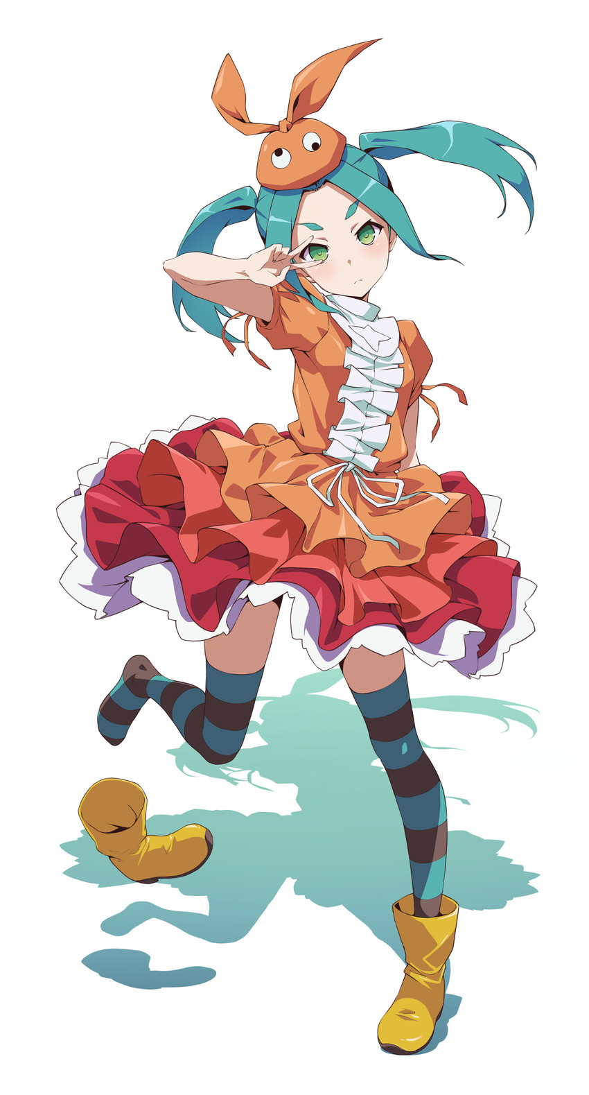 ononoki yotsugi (monogatari and 2 more) drawn by asanaya