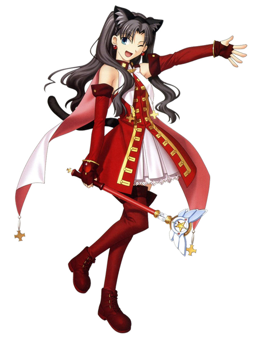 tohsaka rin, magical ruby, and kaleido ruby (fate and 1 more) drawn by takeuchi_takashi