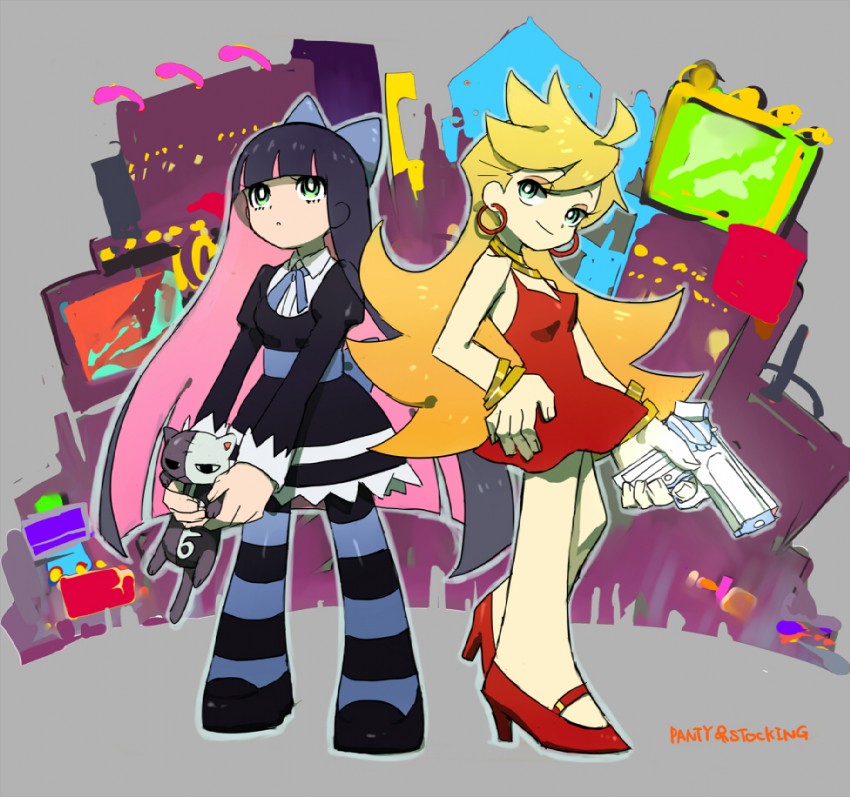 stocking, panty, and honekoneko (panty & stocking with garterbelt) drawn by 01_0219