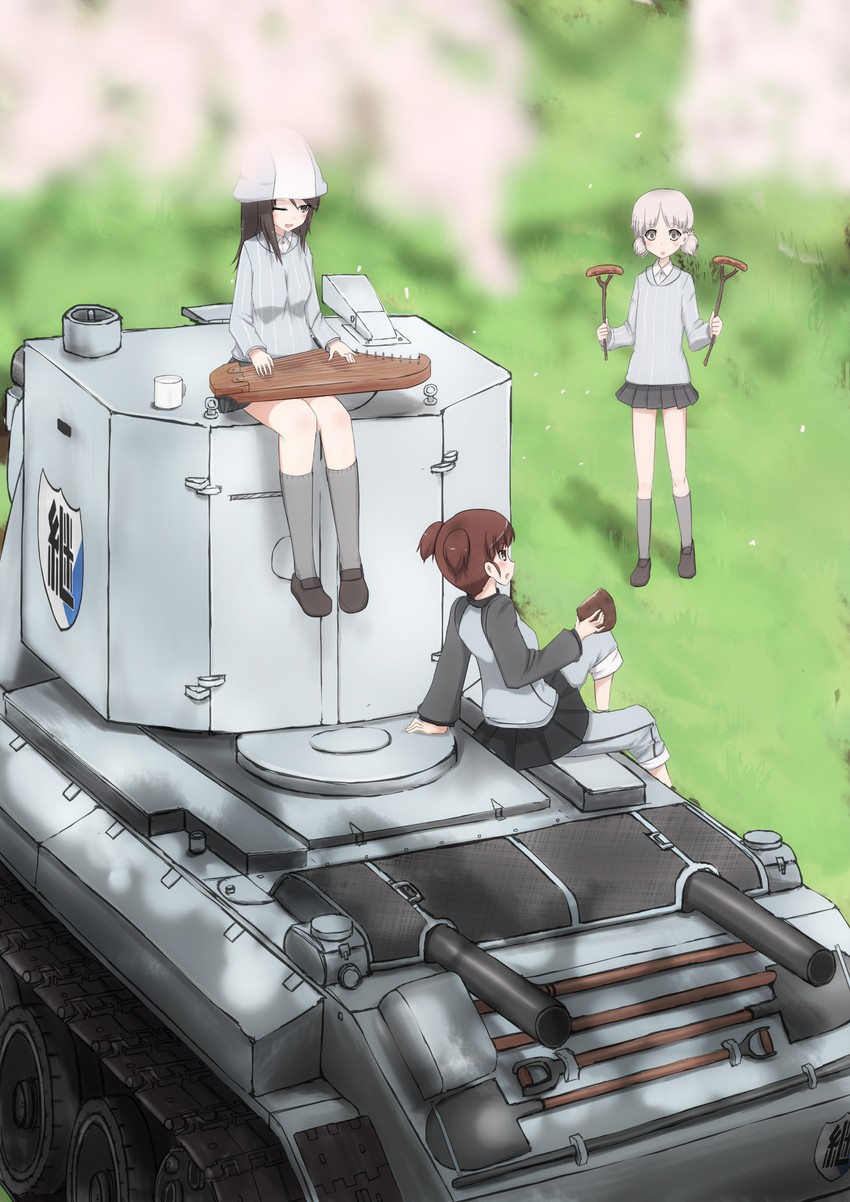 mika, aki, and mikko (girls und panzer) drawn by zafuri_(yzrnegy)