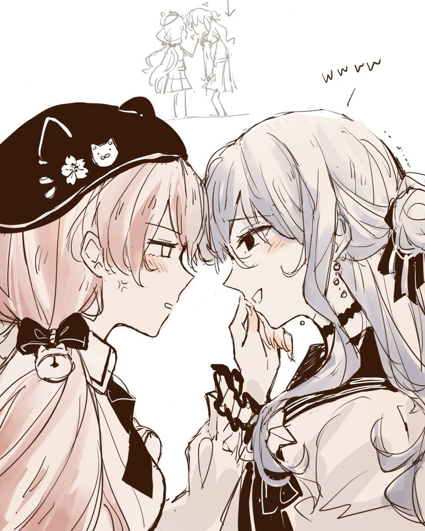 hoshimachi suisei, sakura miko, and 35p (hololive) drawn by kyrl
