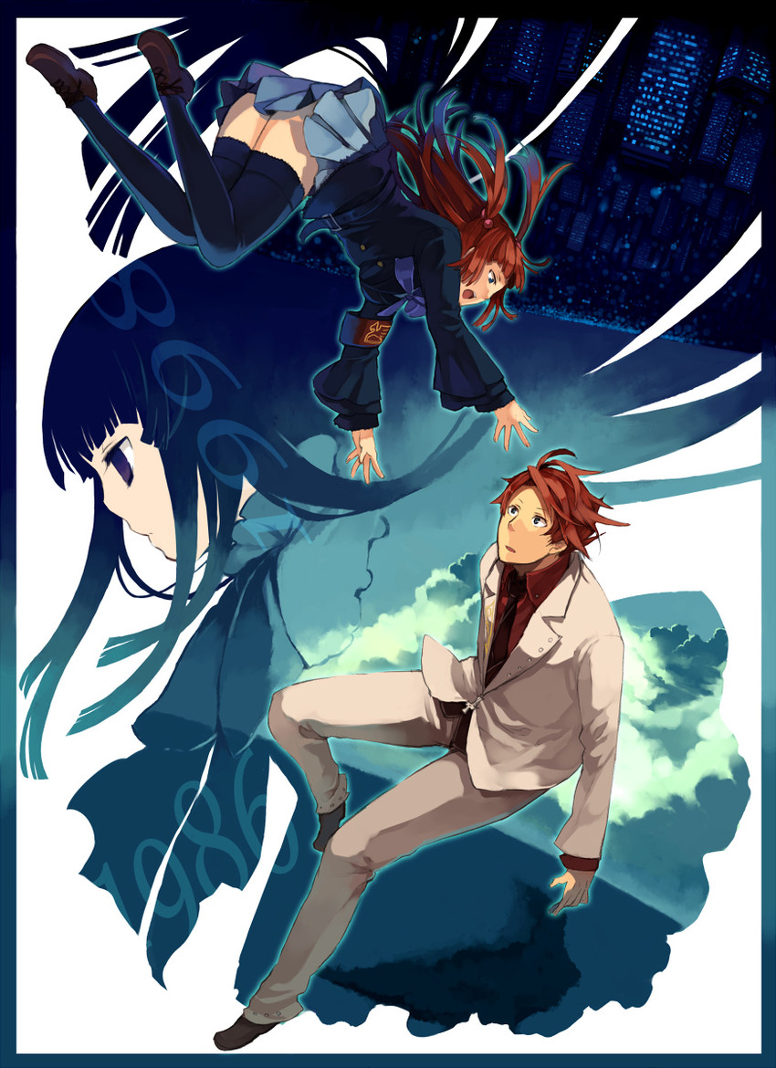 ushiromiya battler, ushiromiya ange, and frederica bernkastel (umineko no naku koro ni) drawn by hanokage