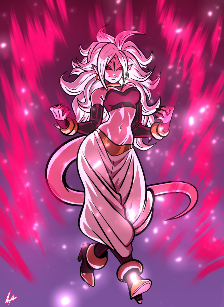 android 21 and majin android 21 (dragon ball and 1 more) drawn by liefeldian_abomination