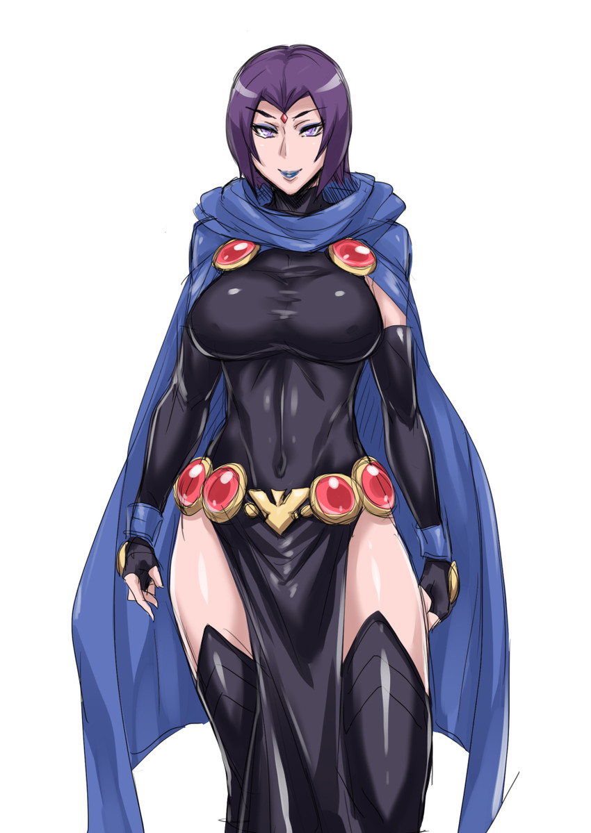 raven (dc comics and 1 more) drawn by black_beat