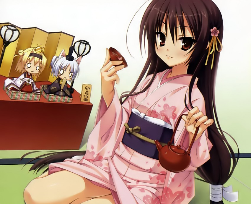 chitose sana, unohana no sakuyahime, and rindou ruri (tenshinranman) drawn by muririn