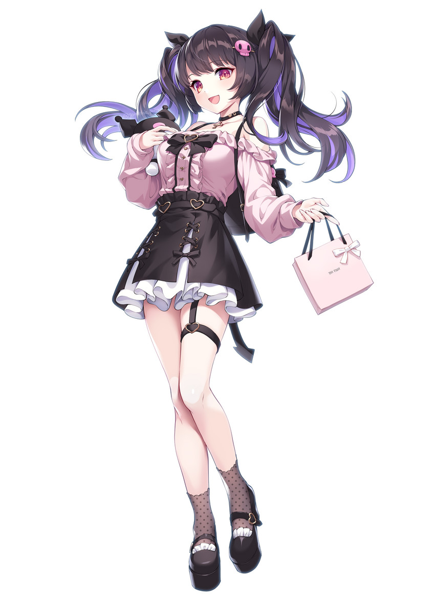 kuromi (original and 2 more) drawn by gomashio_ponz