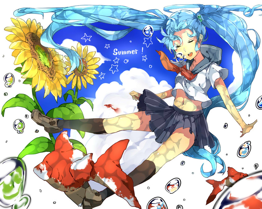 hatsune miku and bottle miku (vocaloid) drawn by honda_(931568)