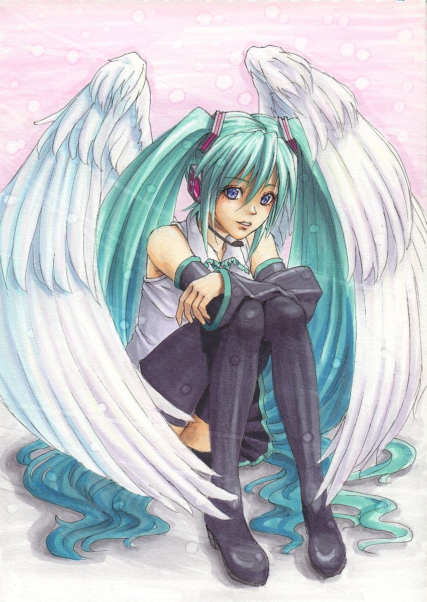 hatsune miku (vocaloid) drawn by shin_osawa