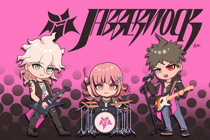 nanami chiaki, komaeda nagito, and hinata hajime (danganronpa and 2 more) drawn by suika_no9
