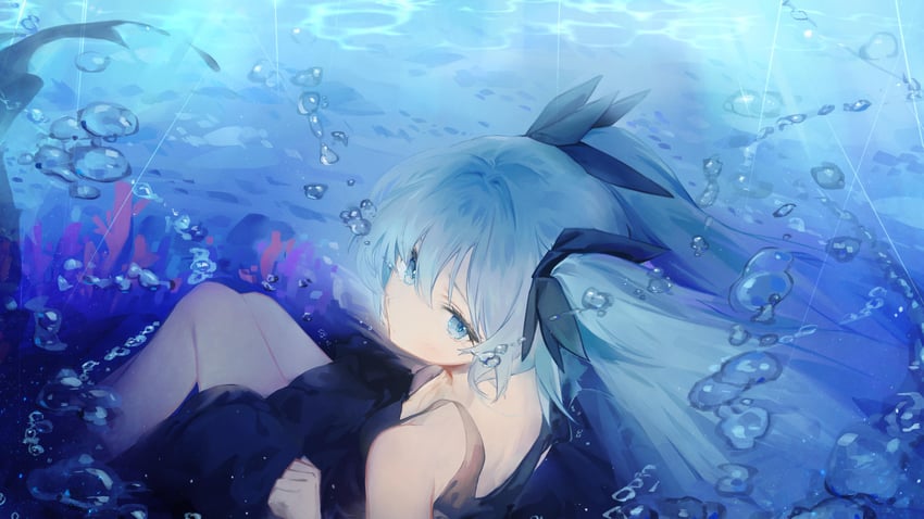 hatsune miku (vocaloid and 1 more) drawn by mihoranran