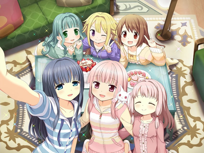 kyubey, tamaki iroha, nanami yachiyo, futaba sana, yui tsuruno, and 3 more (mahou shoujo madoka magica and 1 more)