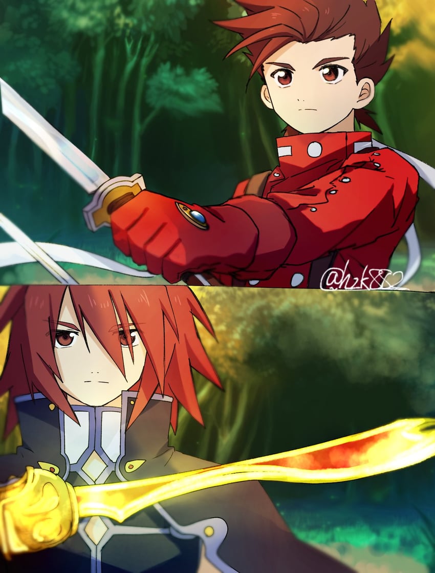 lloyd irving and kratos aurion (tales of and 1 more) drawn by hzk882