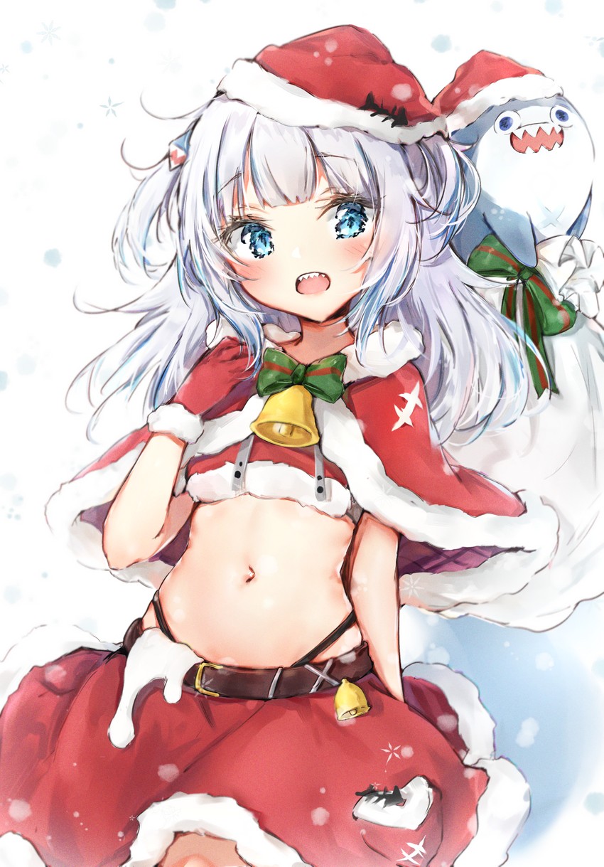 gawr gura and bloop (hololive and 1 more) drawn by seboneko