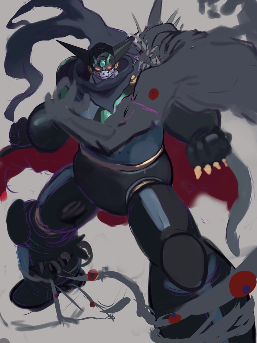 black getter (getter robo and 1 more) drawn by magett