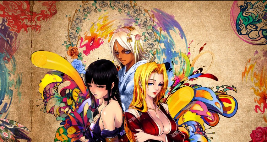 shihouin yoruichi, matsumoto rangiku, and kurotsuchi nemu (bleach) drawn by shiyue_tiangong