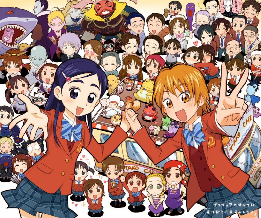 misumi nagisa, yukishiro honoka, kujou hikari, mepple, mipple, and 38 more (precure and 2 more) drawn by minakata_sunao