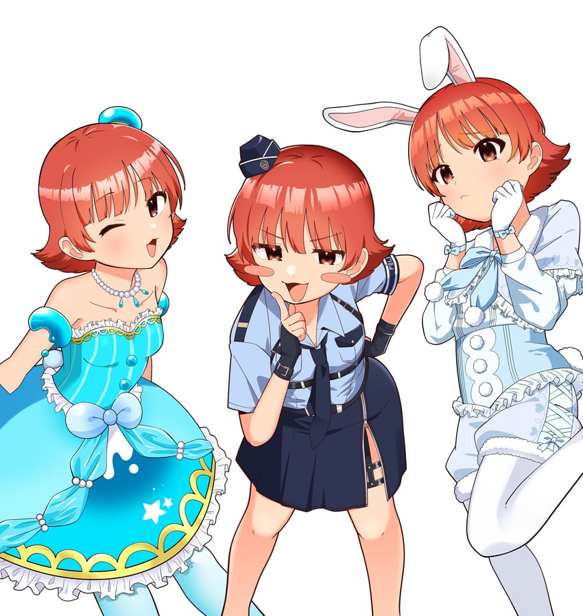 nonohara akane (idolmaster and 2 more) drawn by uwkpt