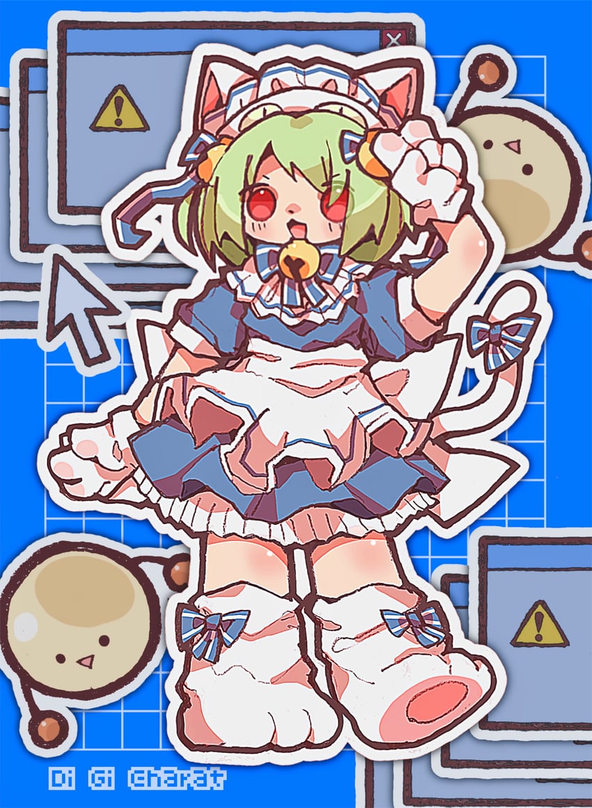 dejiko, gema, and broccodess (di gi charat and 4 more) drawn by nikamoka