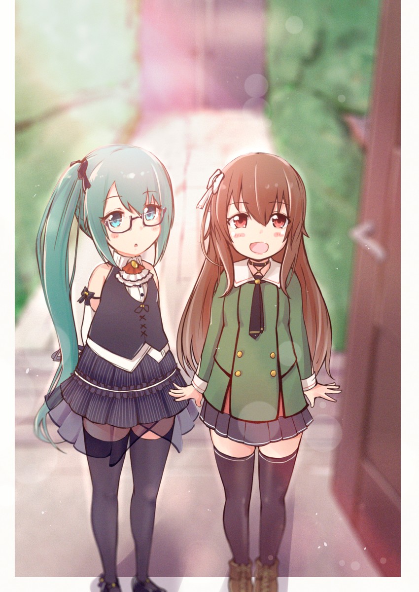 yaezawa natori and kagura suzu (.live) drawn by eggedomon