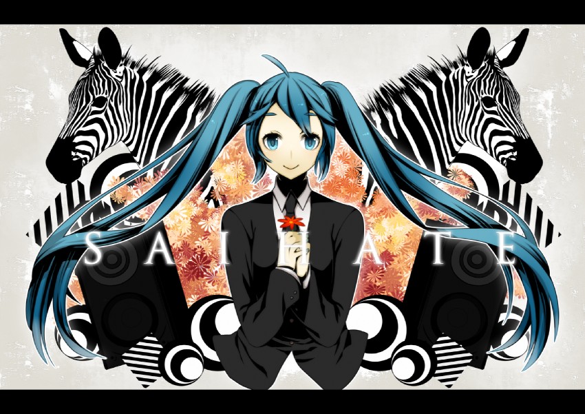 hatsune miku (vocaloid and 1 more) drawn by box85