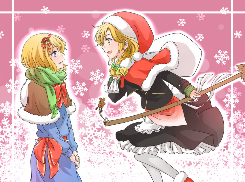 kirisame marisa and alice margatroid (touhou) drawn by nip_to_chip