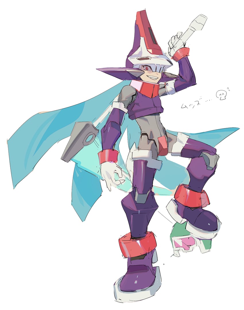 model w and prometheus (mega man and 1 more) drawn by mayutsuba_mono