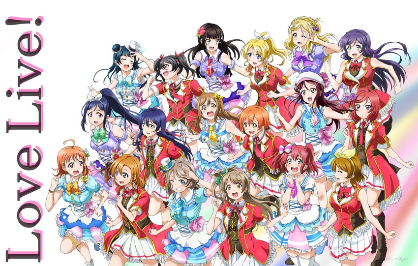 nishikino maki, tojo nozomi, sonoda umi, yazawa nico, ayase eli, and 13 more (love live! and 4 more) drawn by shogo_(4274732)