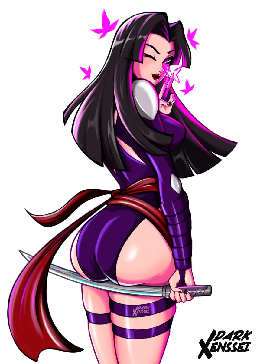 psylocke (original and 3 more) drawn by darkxenssei