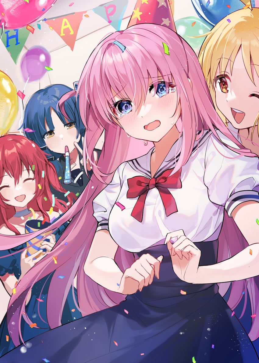 gotoh hitori, kita ikuyo, ijichi nijika, and yamada ryo (bocchi the rock!) drawn by akitsuki_(oenothera)