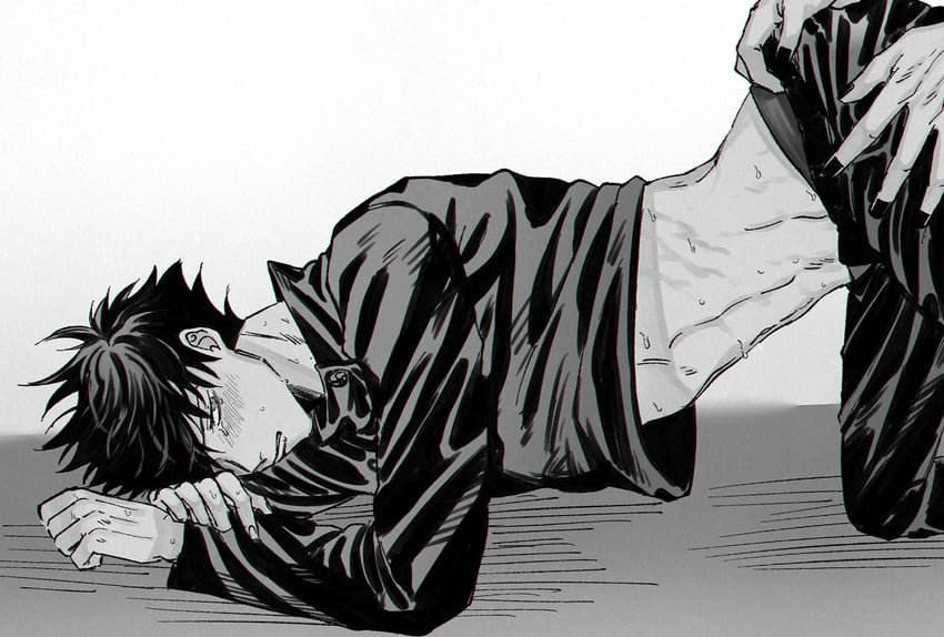fushiguro megumi and ryoumen sukuna (jujutsu kaisen) drawn by fushirun_rung