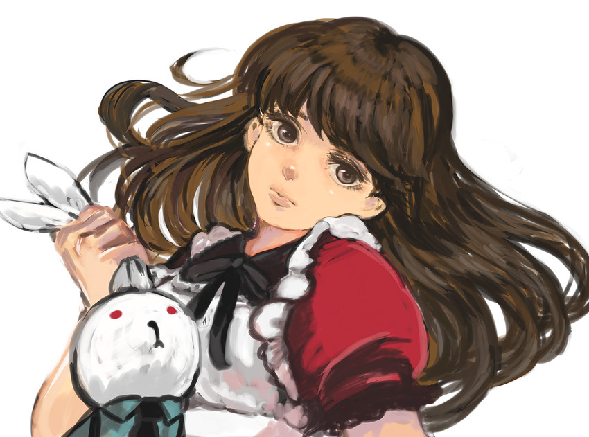 alice and white rabbit (alice's adventures in wonderland) drawn by noja