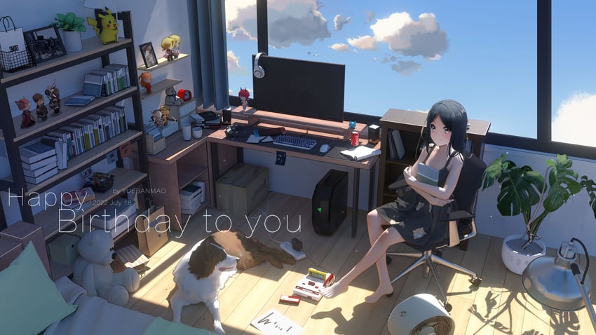 souryuu asuka langley, pikachu, mercy, edward elric, g'raha tia, and 3 more (original and 8 more) drawn by yuebanmao