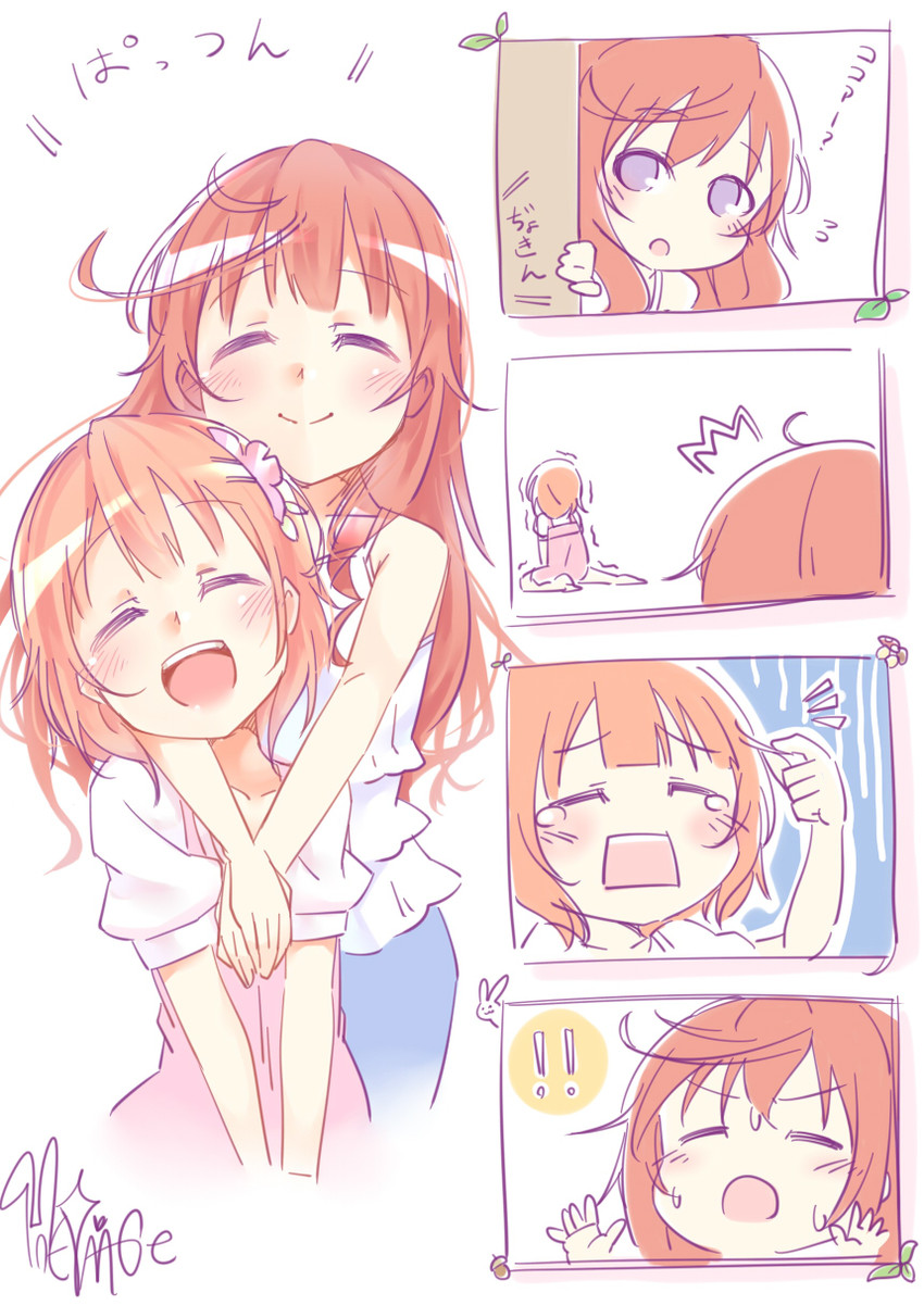 hoto cocoa and hoto mocha (gochuumon wa usagi desu ka?) drawn by hetareeji