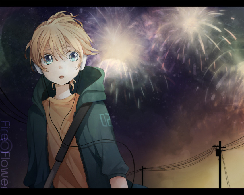 kagamine len (vocaloid and 1 more) drawn by tama_(songe)