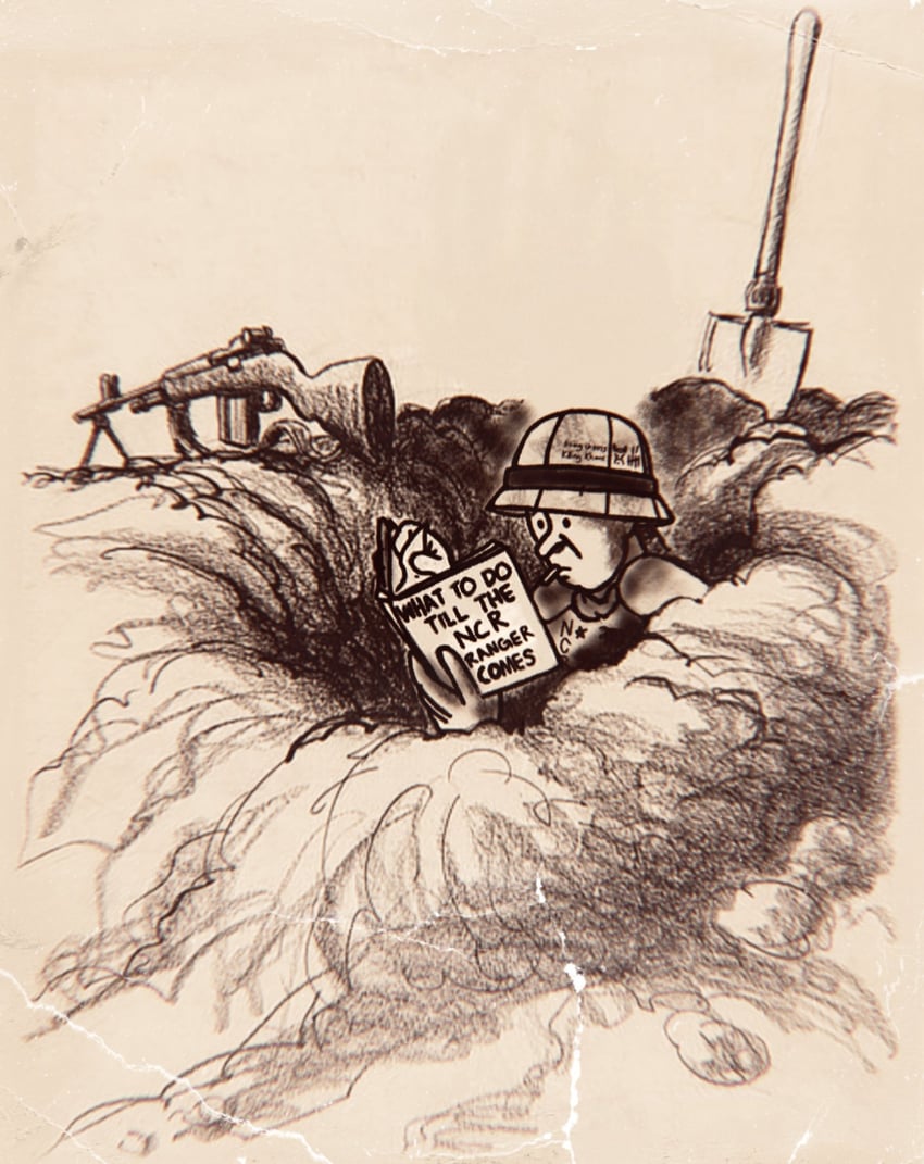 ncr trooper (fallout and 1 more) drawn by kronos_co
