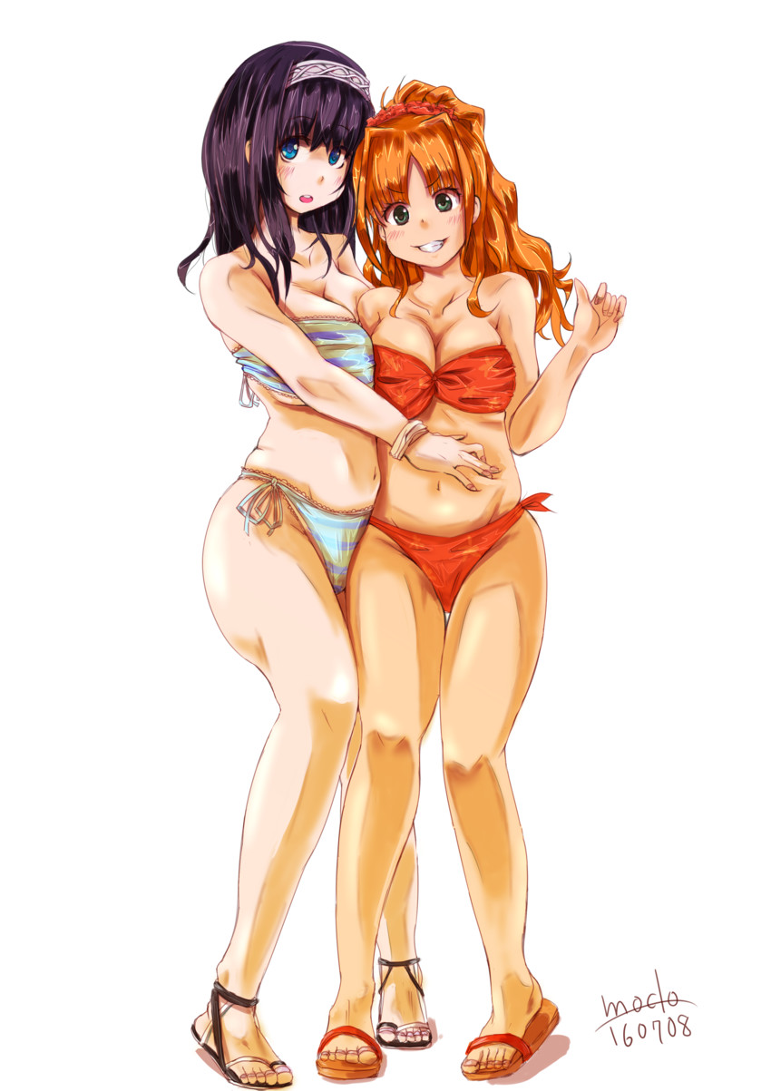 sagisawa fumika and hino akane (idolmaster and 1 more) drawn by moclo