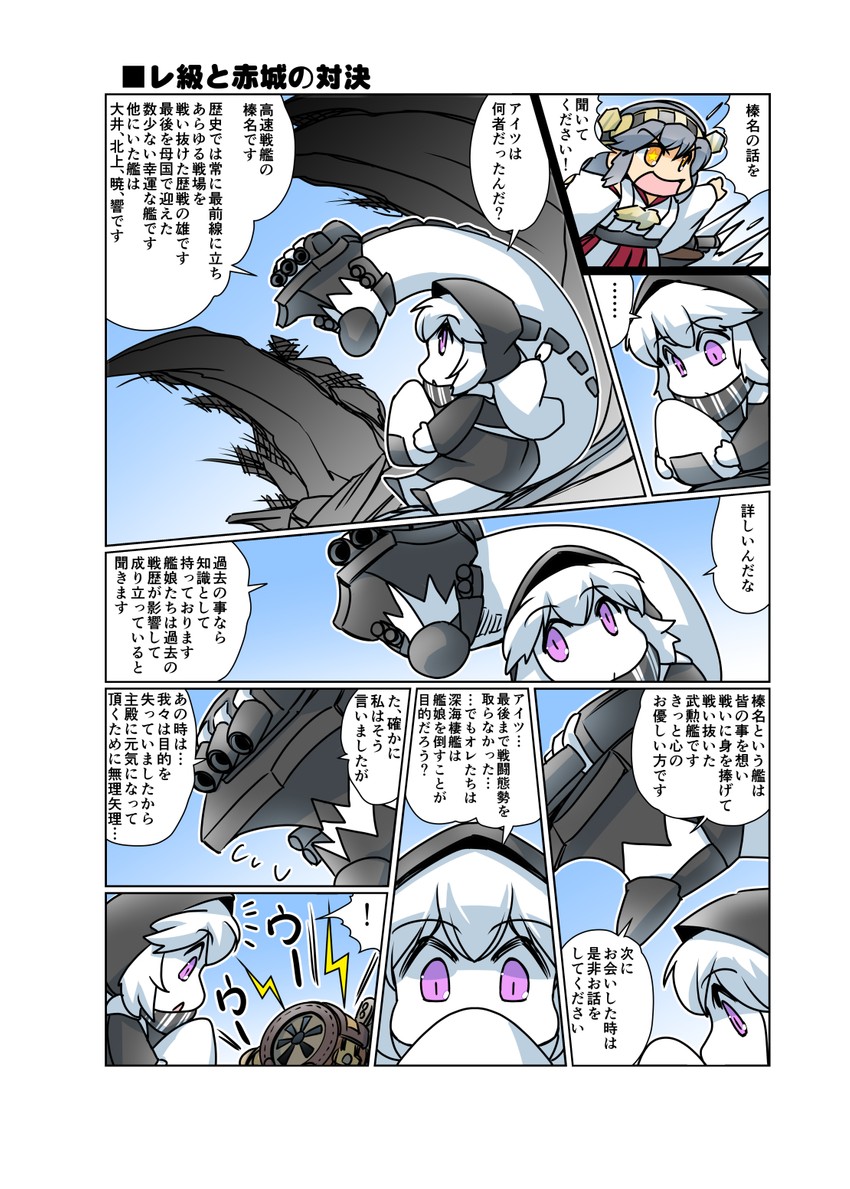 haruna and re-class battleship (kantai collection) drawn by hisahiko