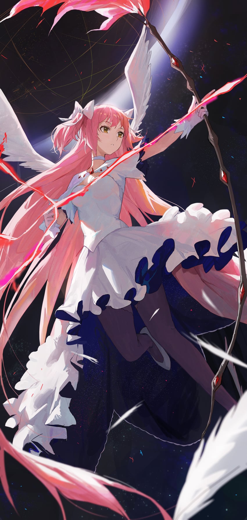 kaname madoka and ultimate madoka (mahou shoujo madoka magica) drawn by jianjia