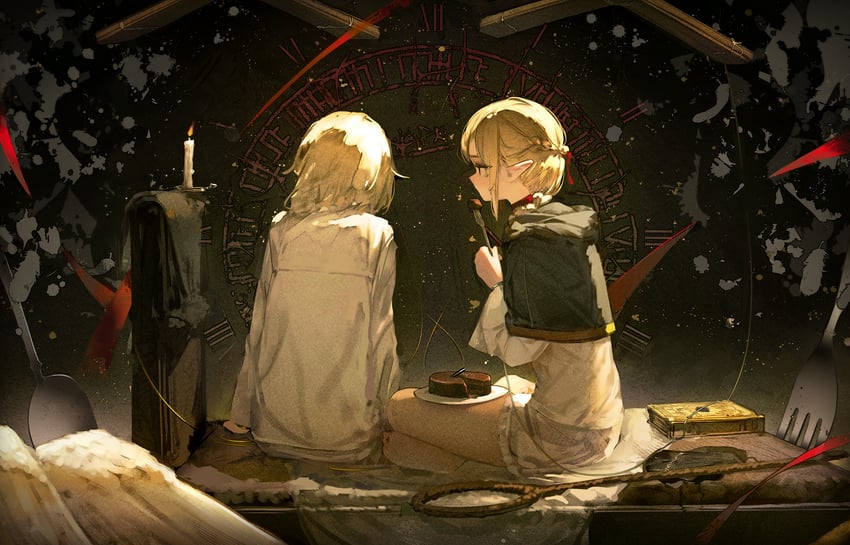 marcille donato and falin touden (dungeon meshi) drawn by illuminae