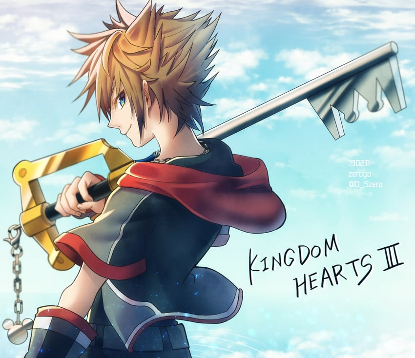sora (kingdom hearts and 1 more) drawn by zero-go