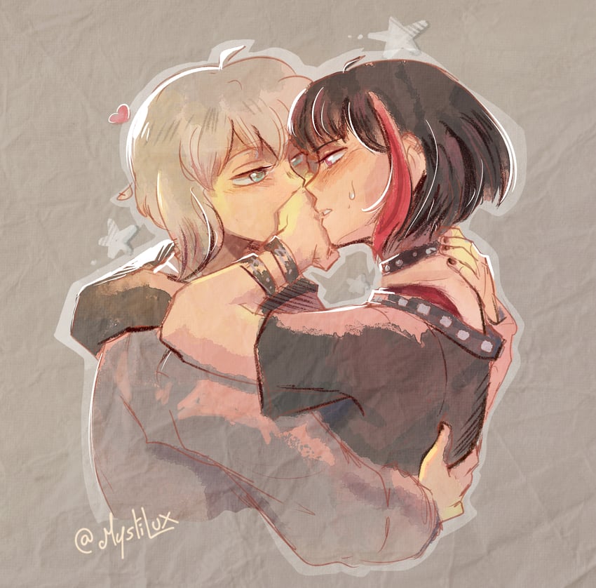 mitake ran and aoba moca (bang dream!) drawn by mystilux